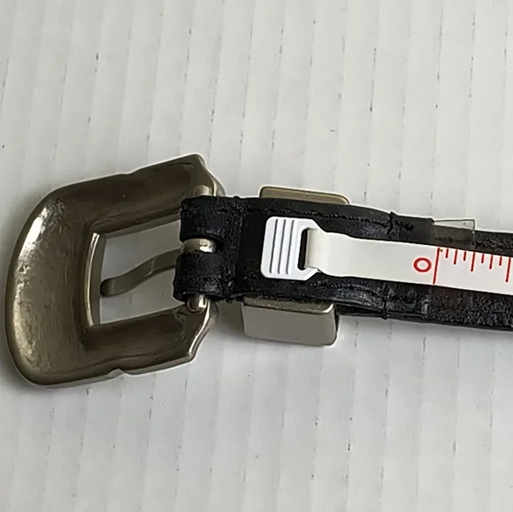 Woolrich Western Concho Black Braided Belt with Silver Buckle Size L - Picture 10 of 14